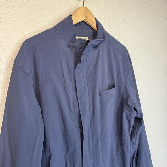 Duluth Trading Jacket Men L Navy Jet Equity Nylon Pockets Travel Outdoor Work - Picture 2 of 10
